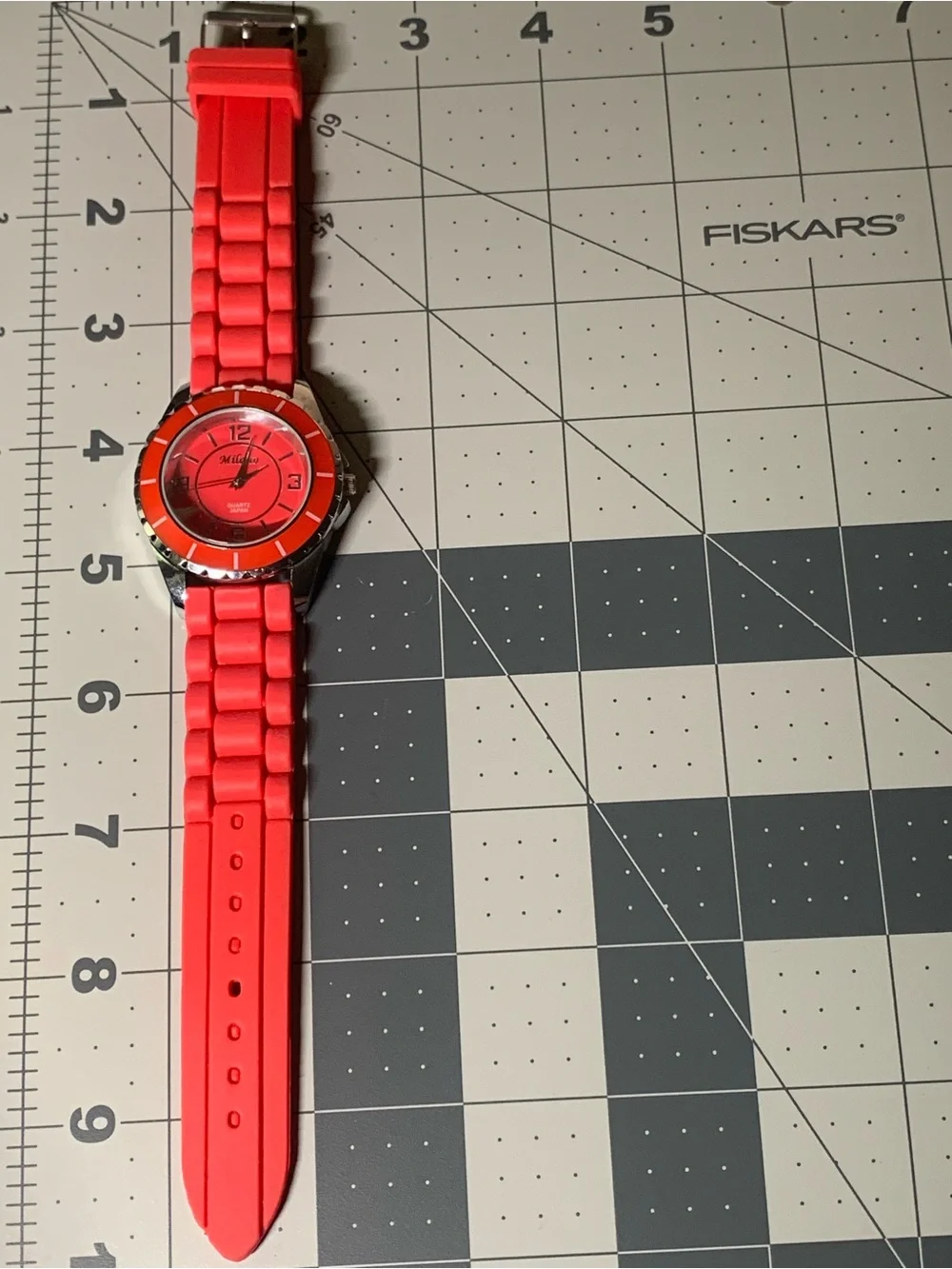 Milano Vibrant Red Silicone Sport Watch